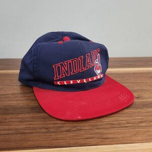 Vintage Cleveland Indians Signatures Chief Wahoo Hat Cap MLB Snapback